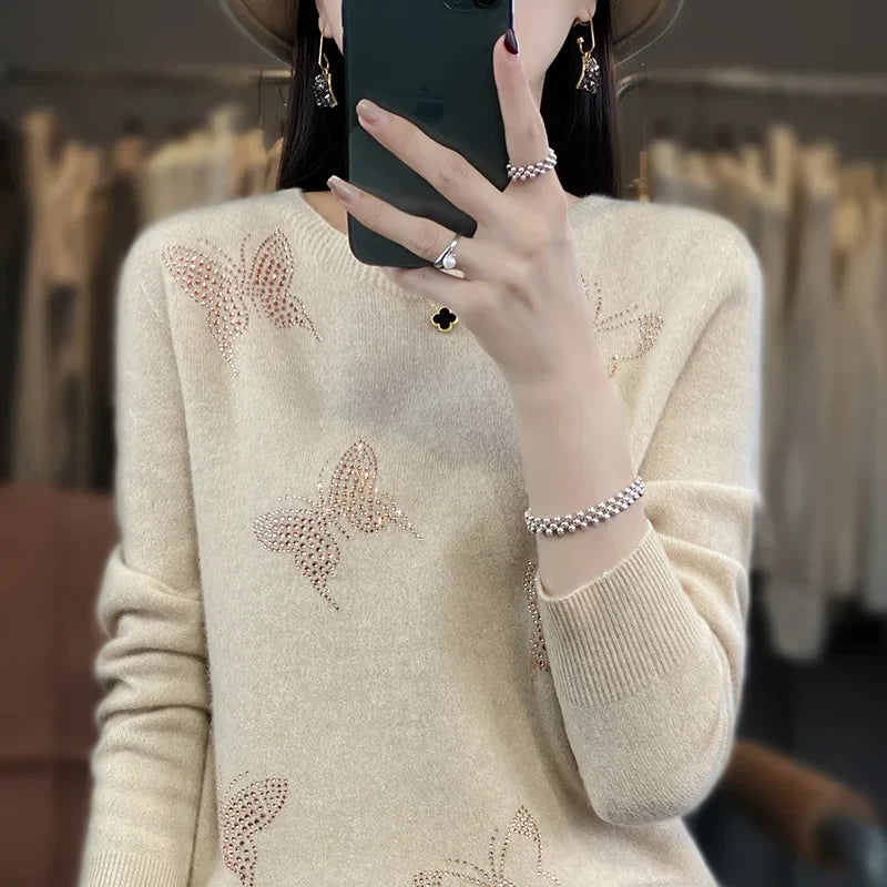 Women's Butterfly Sweater - Fashinoza