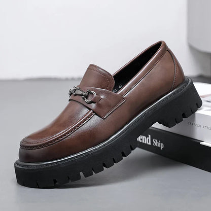 Men's Leather Dress Loafers - 
Fashinoza