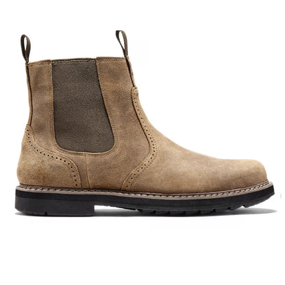 Men's Chelsea Boots Side Zip Leather Black