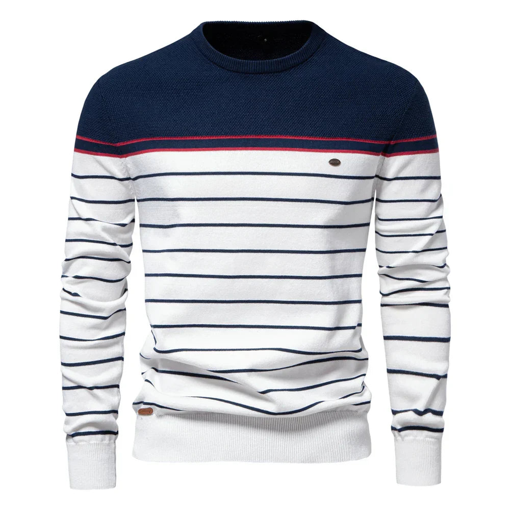 Men's Striped Sweater - Fashinoza