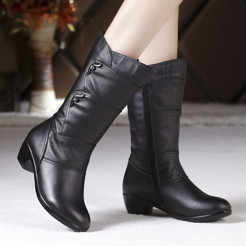 Women's Knee High Side Zip Boots