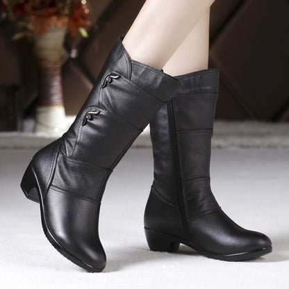 Women's Knee High Side Zip Boots