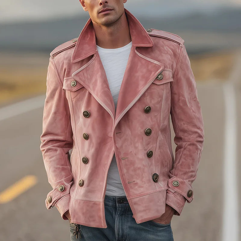 Douglas Men's Suede Trench Coat
