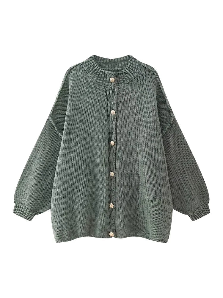 Women's Bat Sleeve Cardigan Open Front Lapel Black
