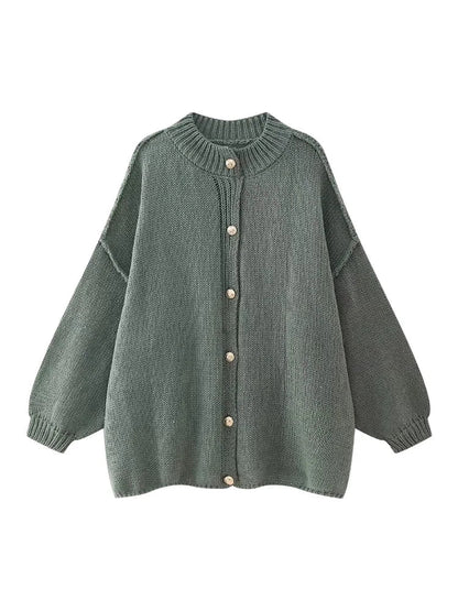 Women's Bat Sleeve Cardigan Open Front Lapel Black