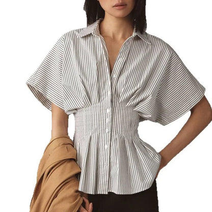 Women's Short Sleeve Peplum - 
Fashinoza