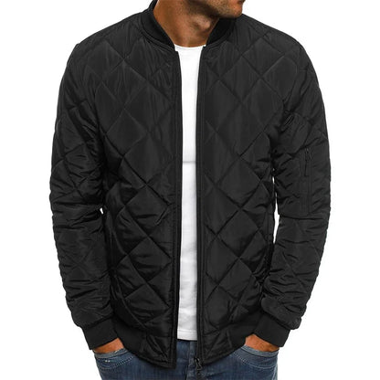 Isaac | Men's Quilted Zip Up Casual Bomber Jacket