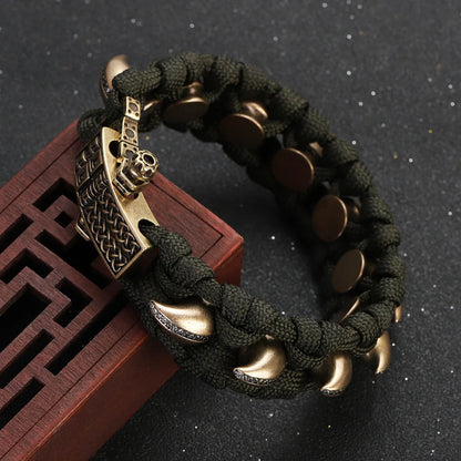 Draknar Ouroboros Snake Symbol Leather Bracelet - 
Fashinoza