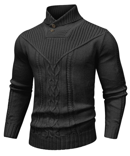 Classic Cable Knit Button Sweater