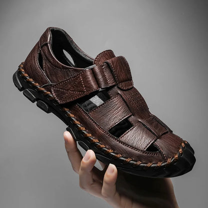 Men's Leather Fisherman Sandal - 
Fashinoza
