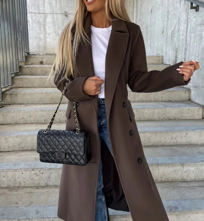 Amelia | Women’s Classic Lapel Collar Winter Coat