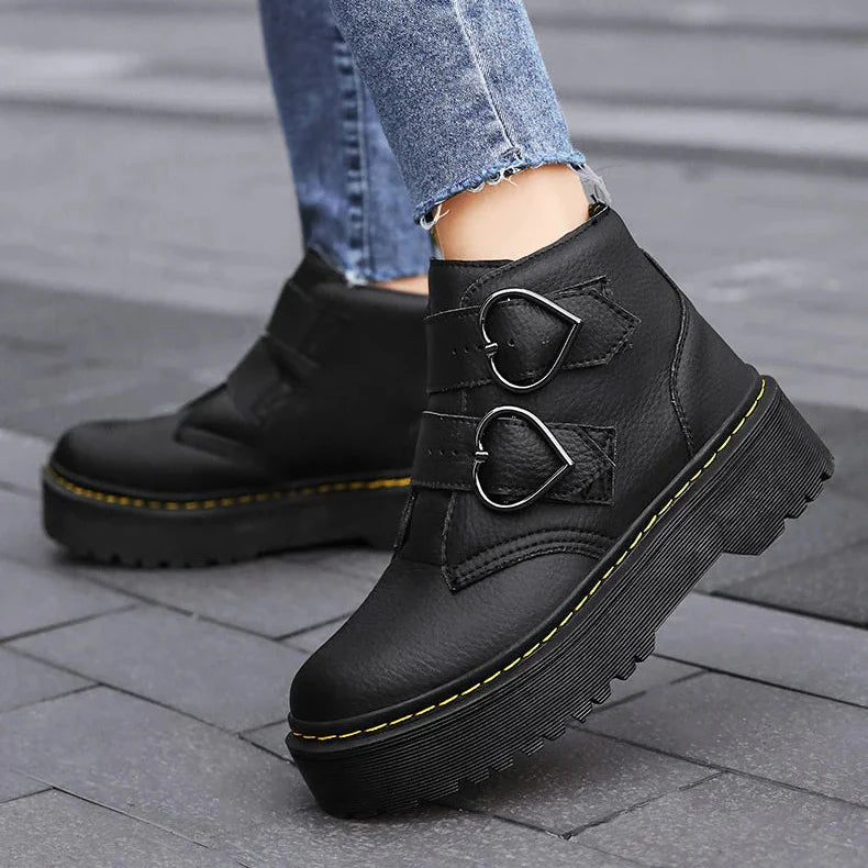 Leather Women's Platform Shoes