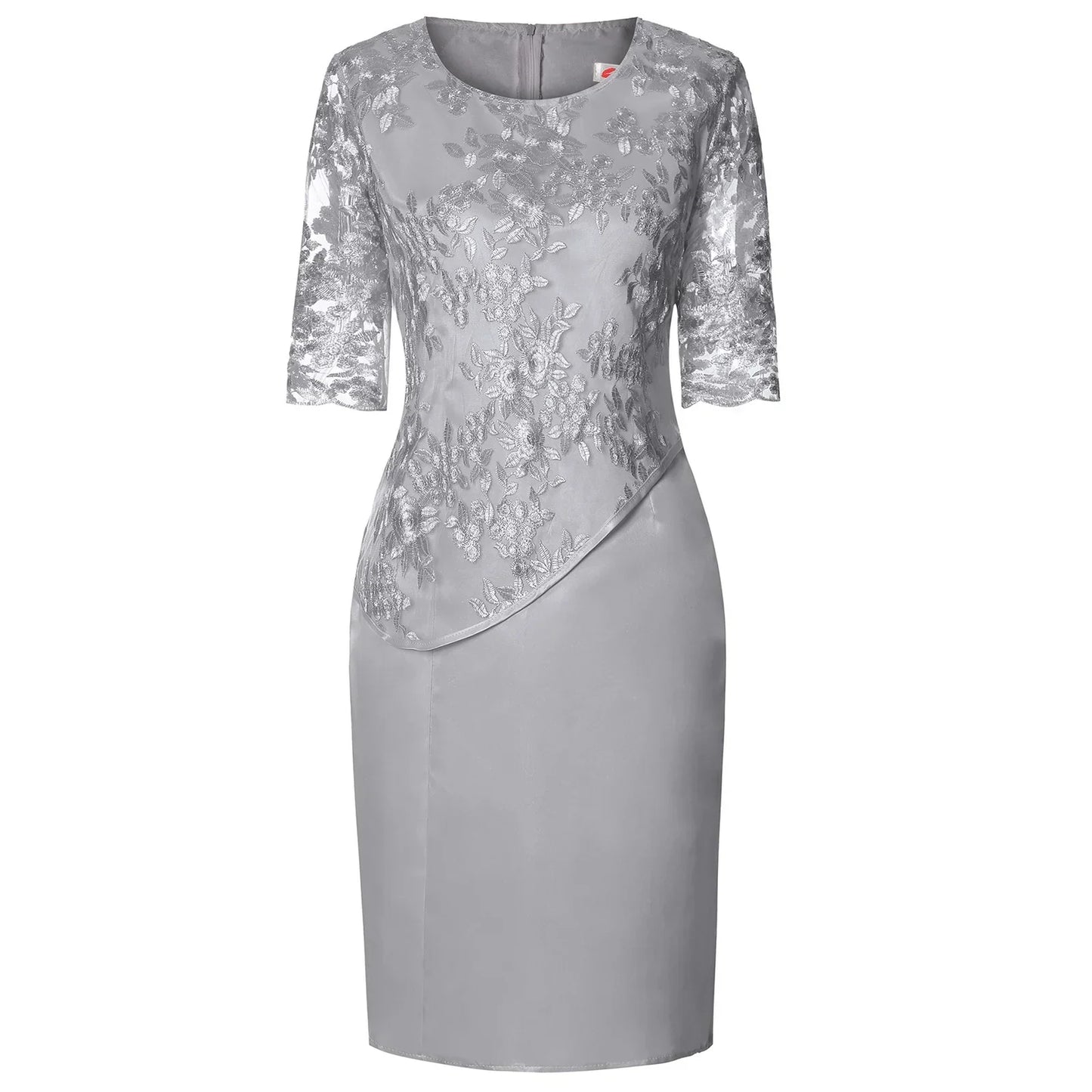 Women's Embroidered Dress Knee Length