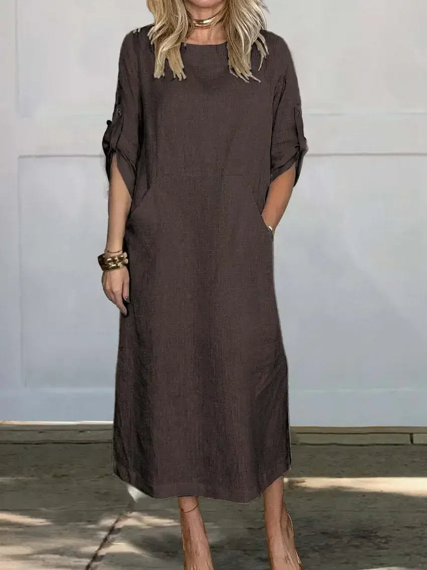 Women's A-Line Draped Evening Dress