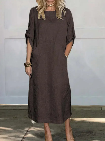 Women's A-Line Draped Evening Dress