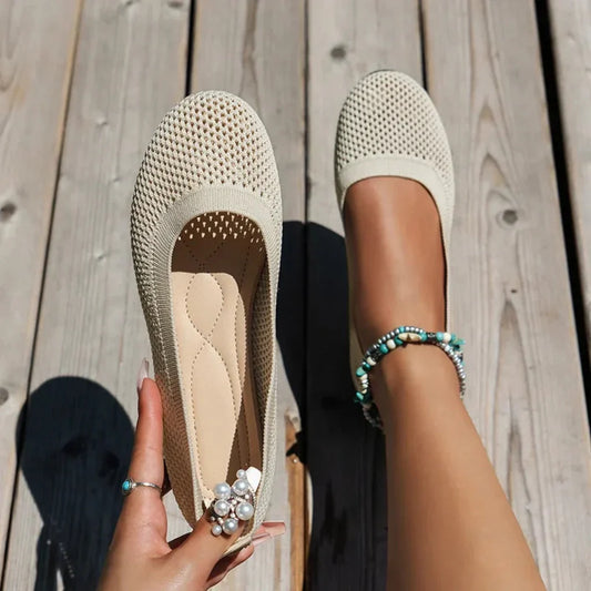 Women's Slip On Flats Comfortable Summer Shoes - Fashinoza