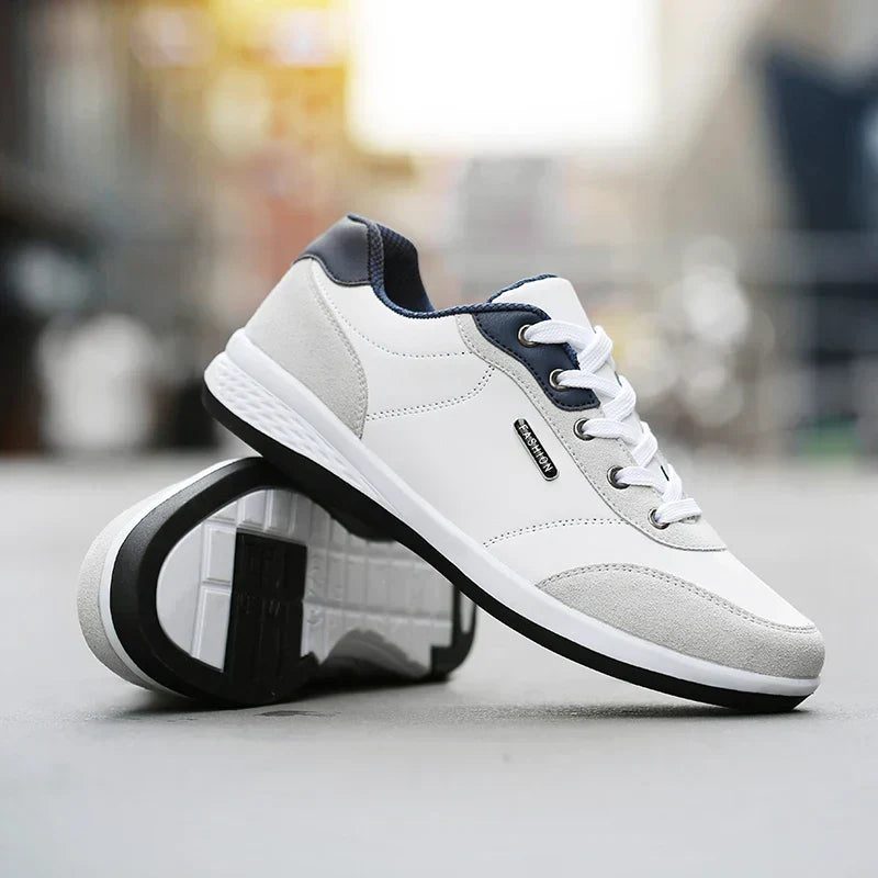 Men's Lace-Up Shoes Leather Comfortable Black