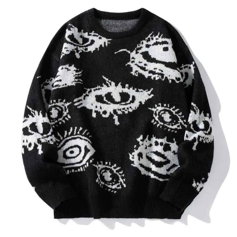 Abstract Eye Pattern Sweater