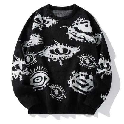 Abstract Eye Pattern Sweater