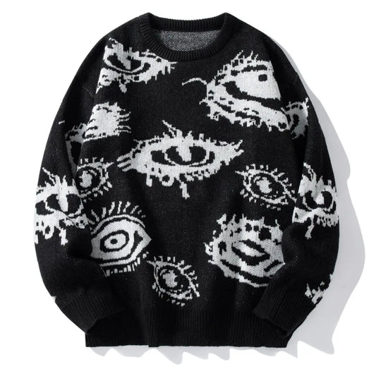 Abstract Eye Pattern Sweater