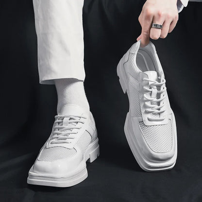 Men's Leather Derby Shoes - 
Fashinoza
