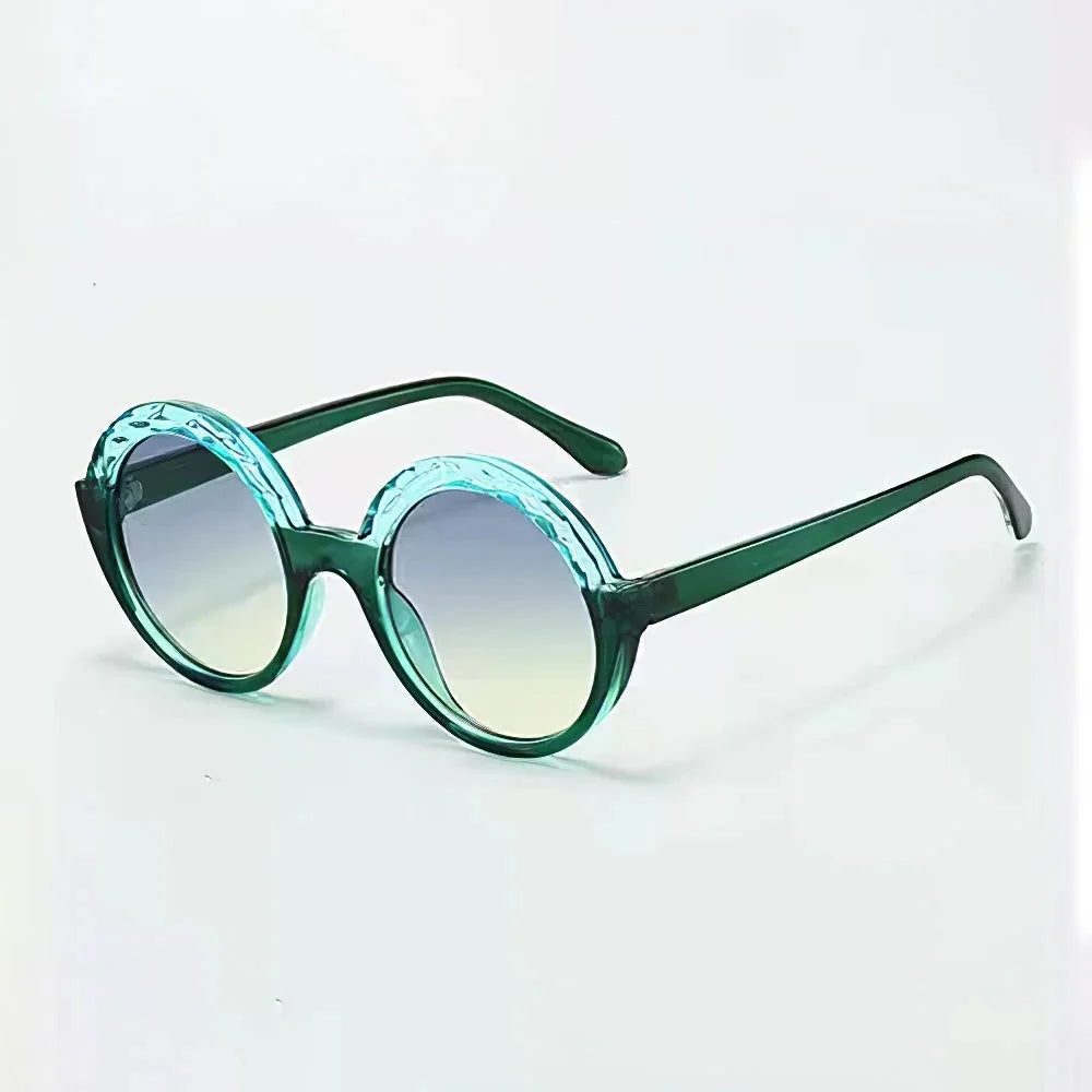 Round Metal Sunglasses - 
Fashinoza