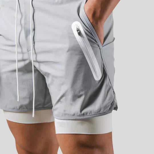 Men's 2-in-1 Sports Pants Versatile Performance - Fashinoza