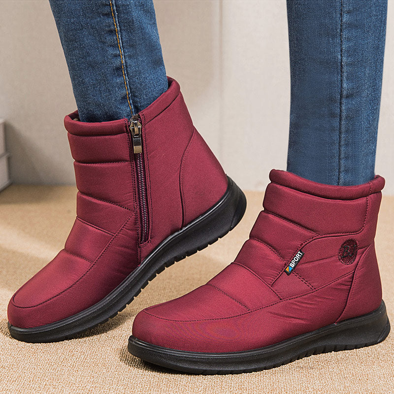 Women's Quilted Ankle Boots Fur Lined Non-Slip Sole