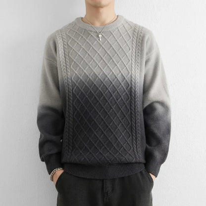 Gradient Diamond Knit Sweater