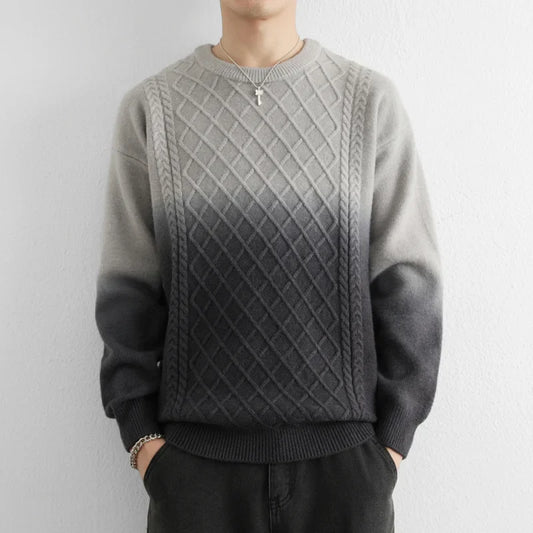 Gradient Diamond Knit Sweater