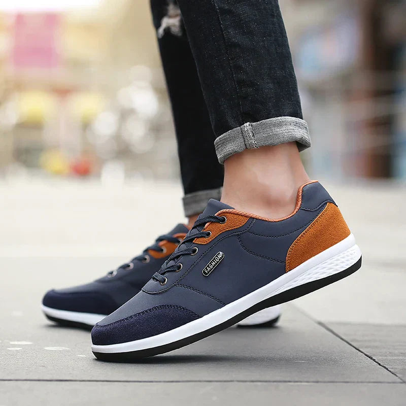 Men's Lace-Up Shoes Leather Comfortable Black