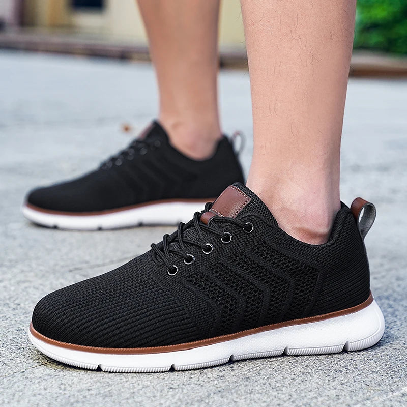 Men's Lace-Up Knit Sneakers