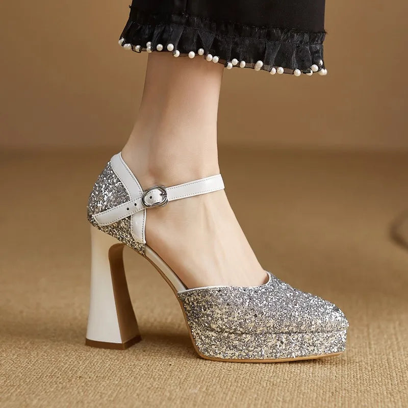 Women's Sparkle Platform Pumps