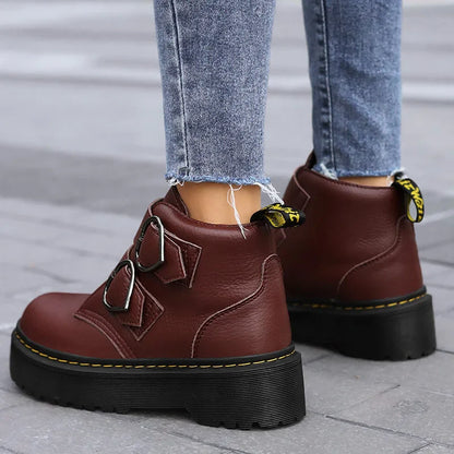 Leather Women's Platform Shoes