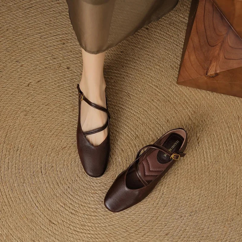 Elora Leather Flats