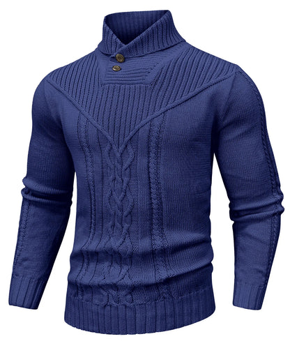Classic Cable Knit Button Sweater