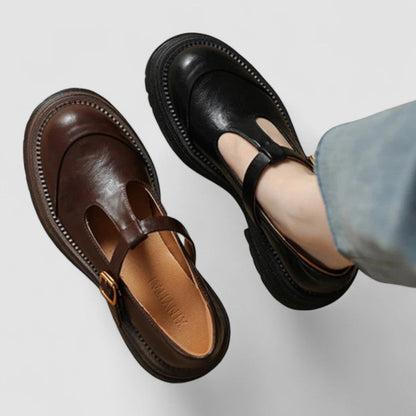 Women's Mary Jane Shoes Thick Sole Buckle Style
