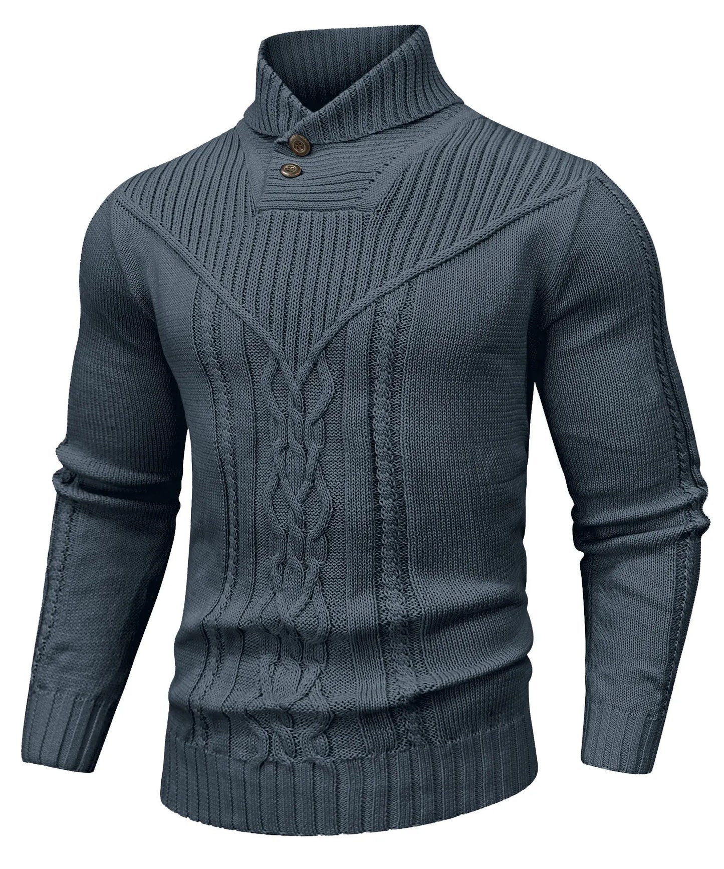 Classic Cable Knit Button Sweater