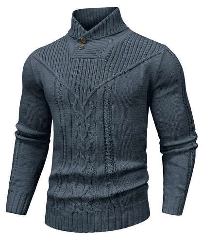 Classic Cable Knit Button Sweater