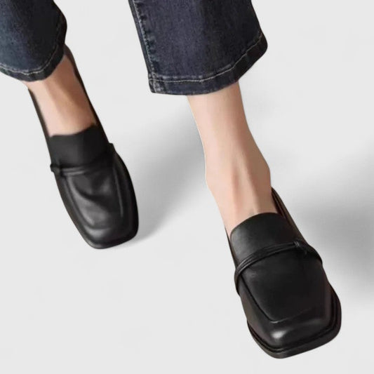 Women's Square-Toe Slip-On Loafers - Fashinoza