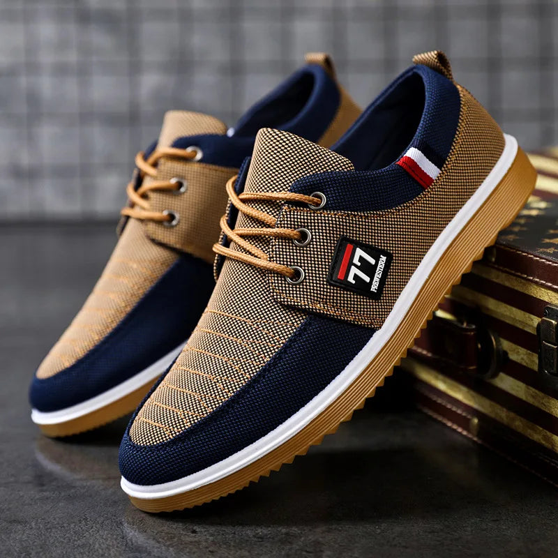 Two-Tone Mesh Casual Sneakers