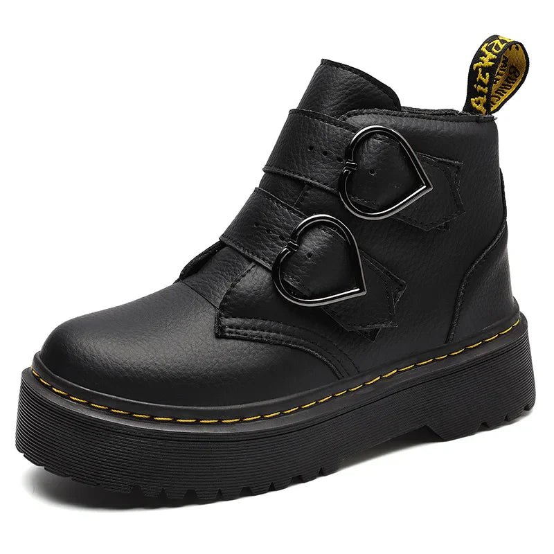 Leather Women's Platform Shoes