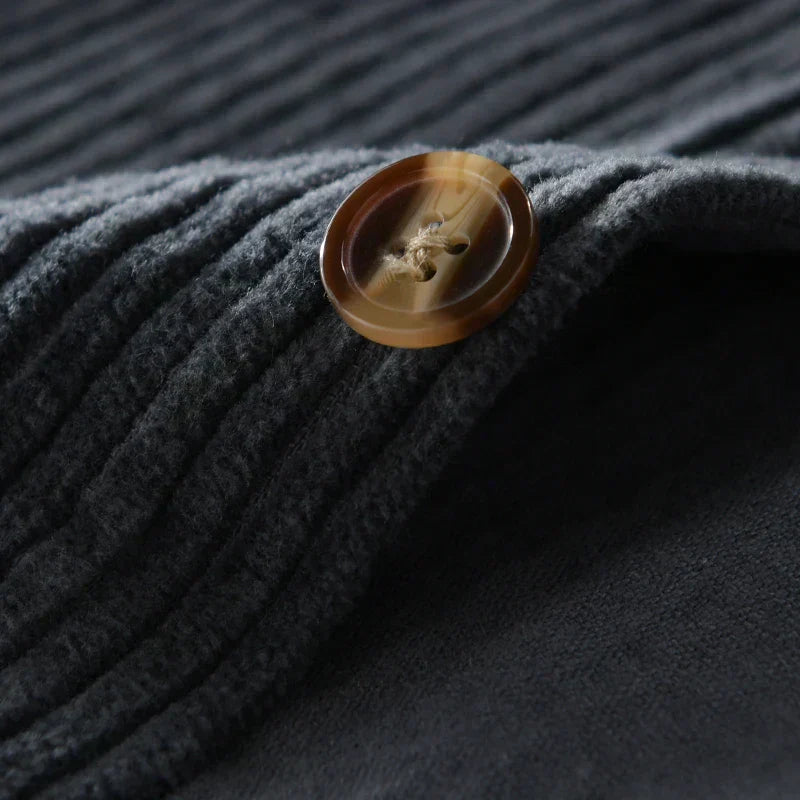 Men's Long Sleeve Shirt Button Front Chest Pocket