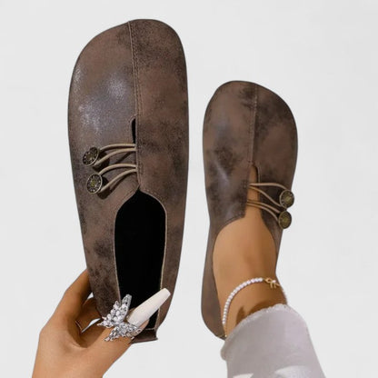 Women's Slip-On Loafers Button Detail