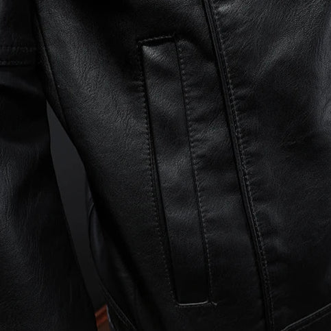 Men's Stand Collar Jacket Cotton Snap Front Chest Pockets