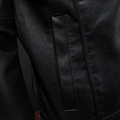 Men's Stand Collar Jacket Cotton Snap Front Chest Pockets