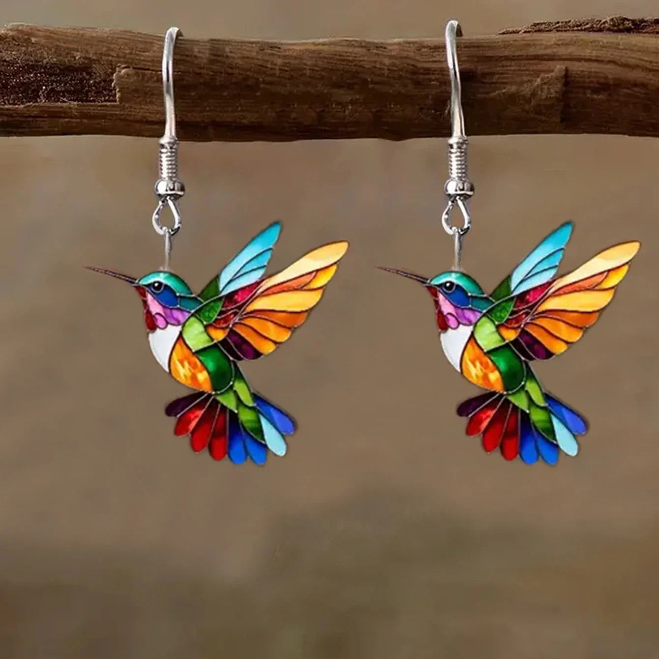 Hummingbird Prism Drop Earrings