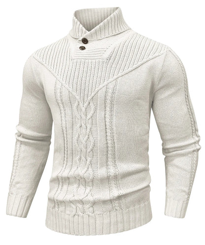 Classic Cable Knit Button Sweater