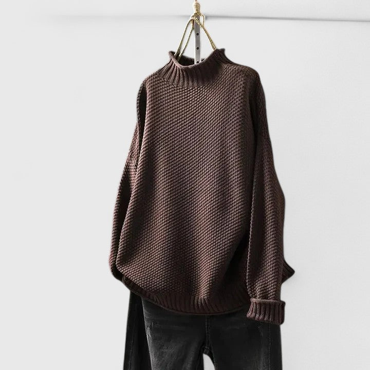 Women's High Neck Ribbed Turtleneck Sweater