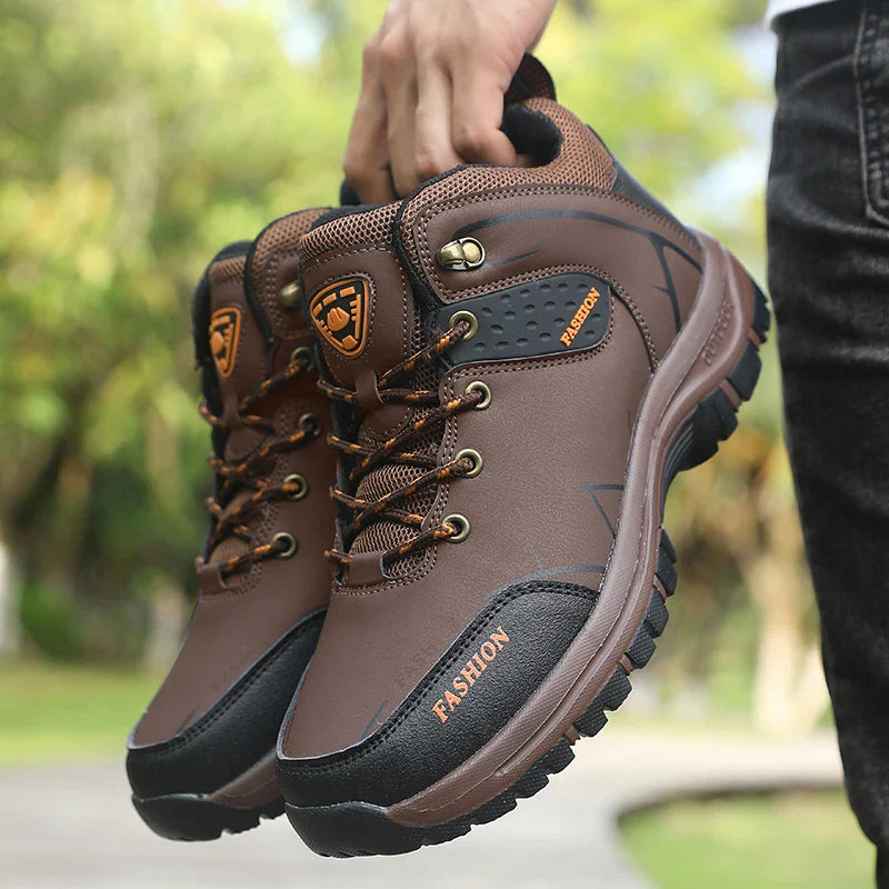 Men's Waterproof Orthopedic Hiking Boots Anti-Slip Outdoor Trekking Shoes